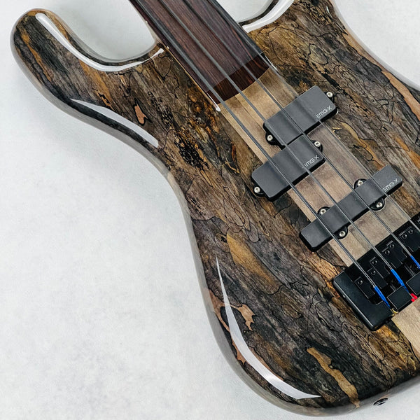 Spector USA NS-2 Spalted Maple Fretless 4-String Bass 2023 - Natural - 4