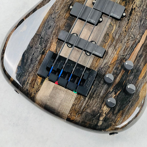 Spector USA NS-2 Spalted Maple Fretless 4-String Bass 2023 - Natural - 5