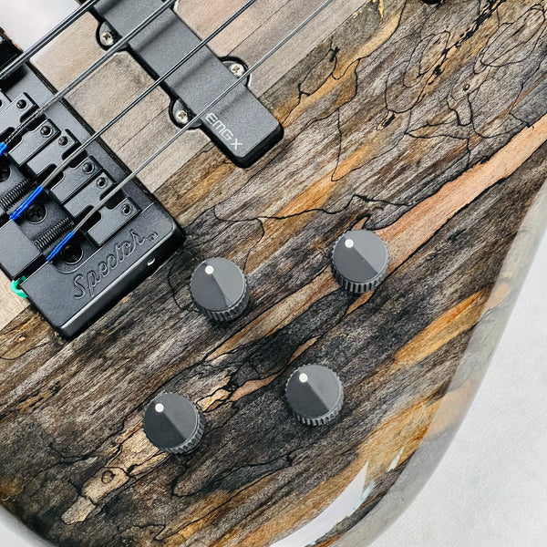 Spector USA NS-2 Spalted Maple Fretless 4-String Bass 2023 - Natural - 8