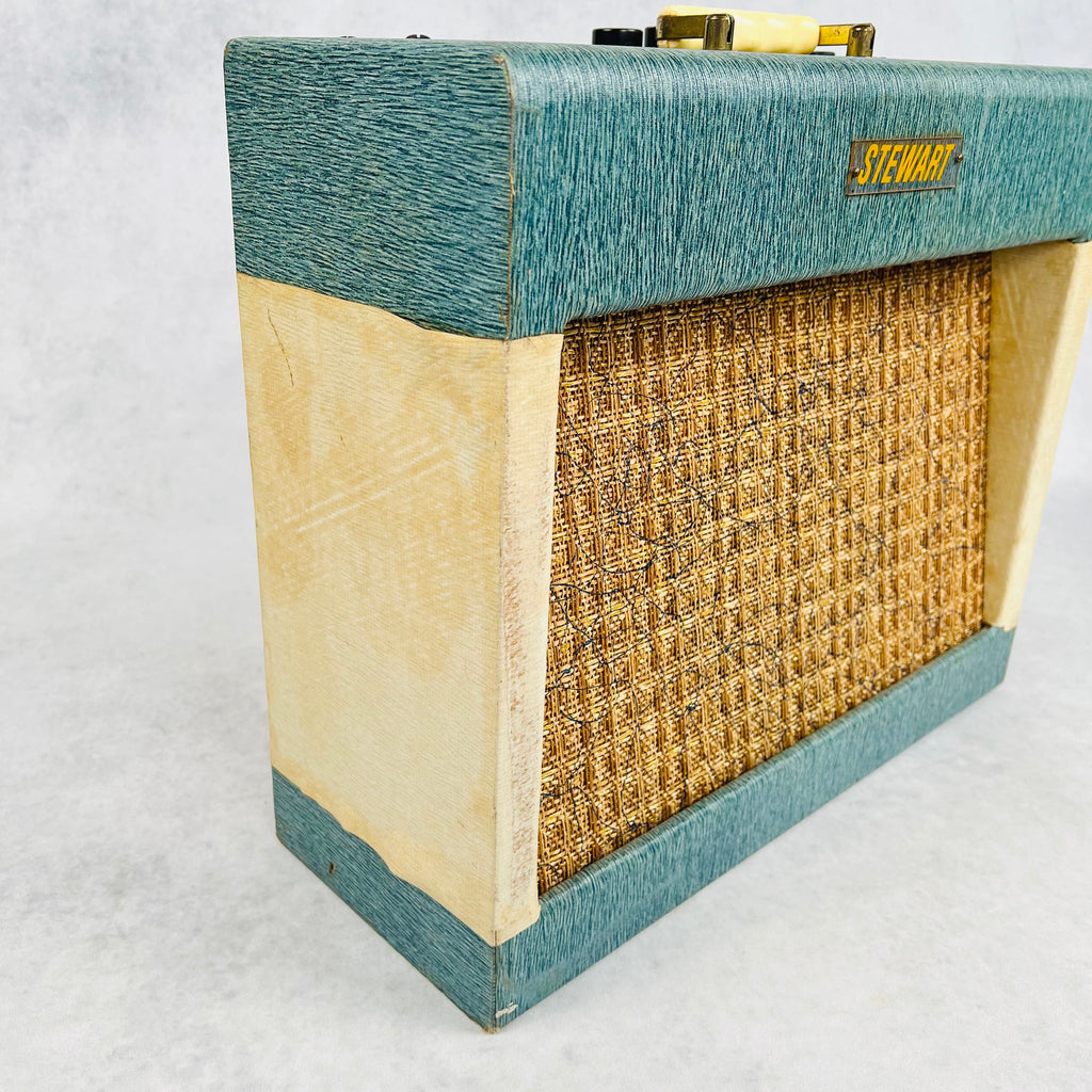Stewart 1x10" Tremolo Combo Amplifier 1960s - Green & Cream - 5