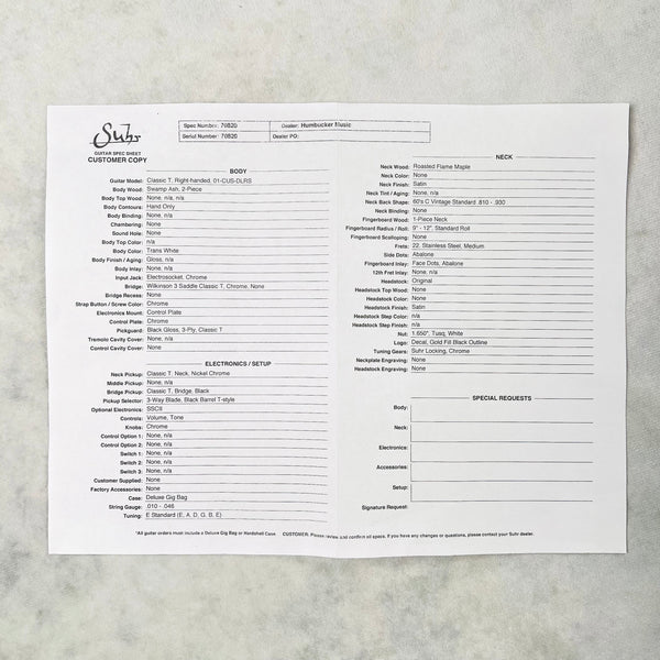 Suhr Classic T 2020s - Transparent White - 17