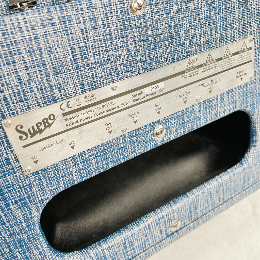 Supro 1605RJ '64 Reverb 5W 1x8" Combo - Blue - 11