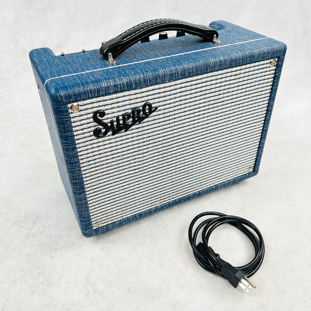 Supro 1605RJ '64 Reverb 5W 1x8" Combo - Blue - 14
