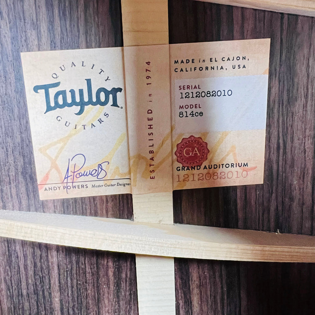Taylor 814ce Grand Auditorium Acoustic-Electric 2022 - Natural - 7