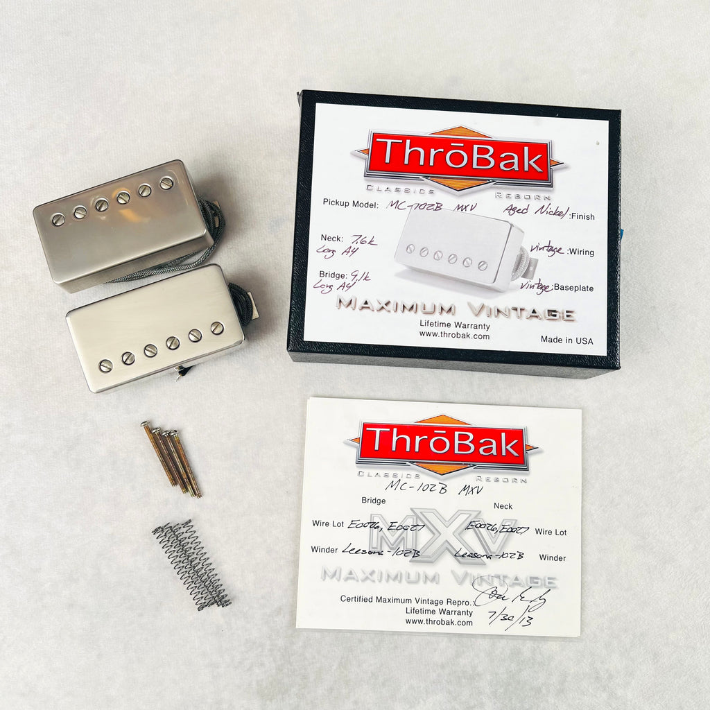 ThroBak MC-102B MXV Humbucker Pickup Set 2013 - Aged Nickel - 6