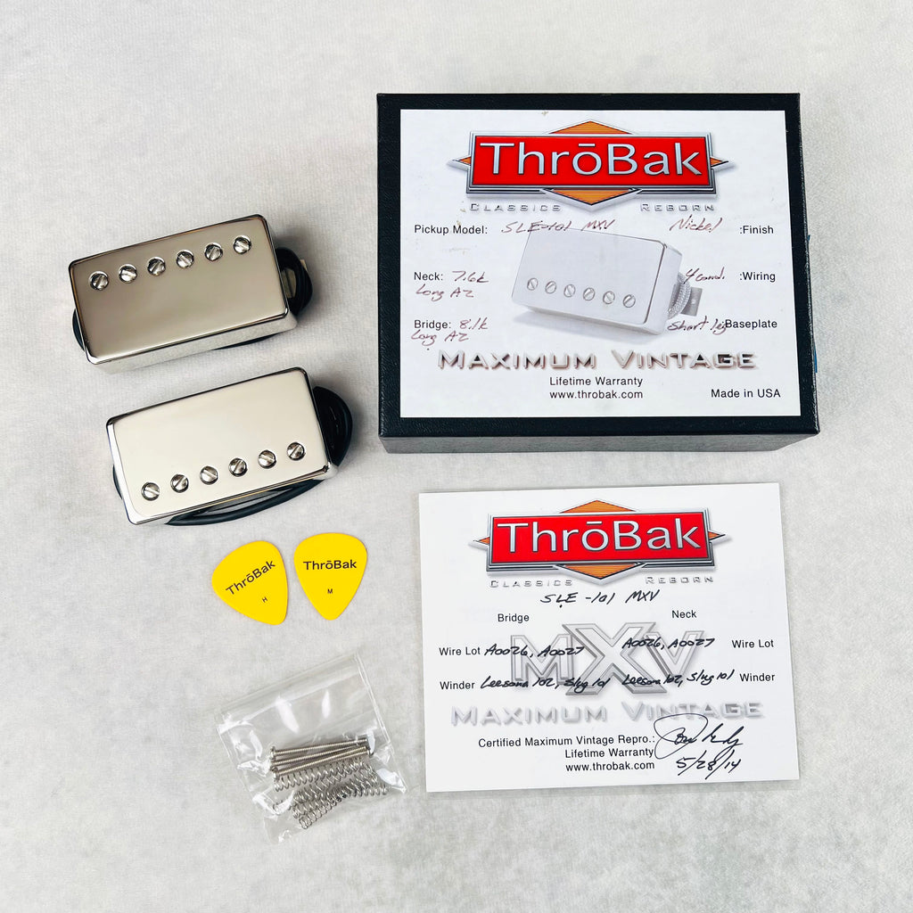 ThroBak SLE-101 MXV Humbucker Pickup Set 2014 - Nickel - 5