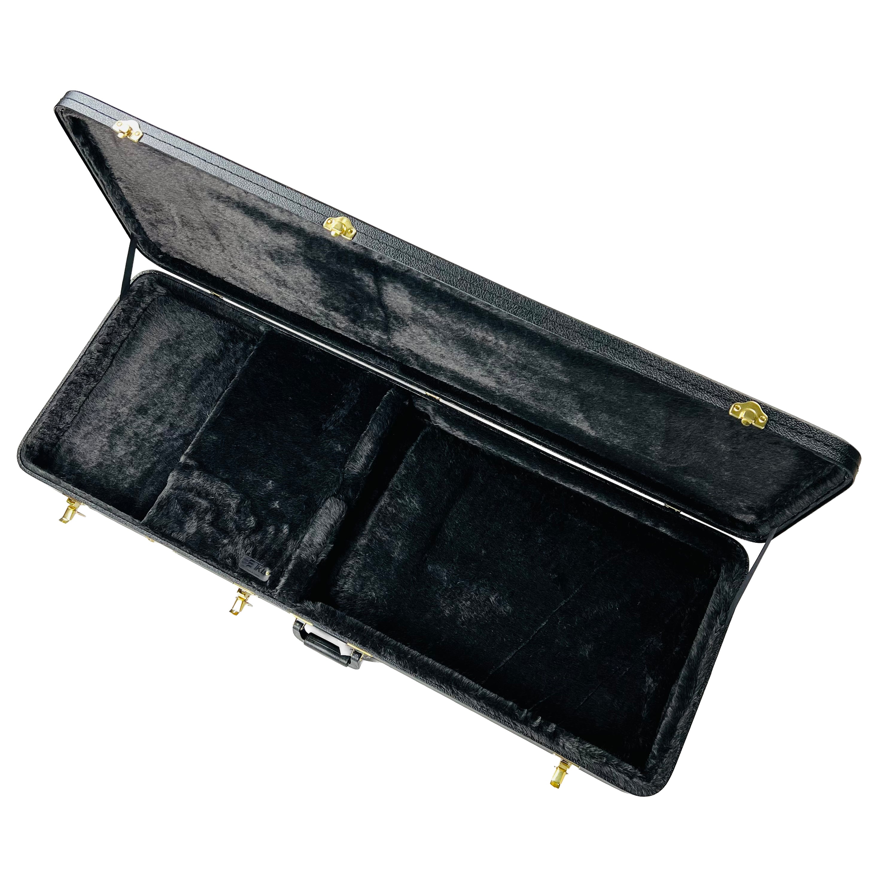 TKL Premier Rectangular Explorer Style Guitar Hardshell Case - Black ...
