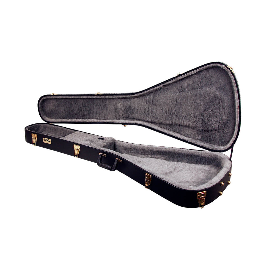 TKL Premier Shaped Flying V Style Guitar Hardshell Case - Black - 3