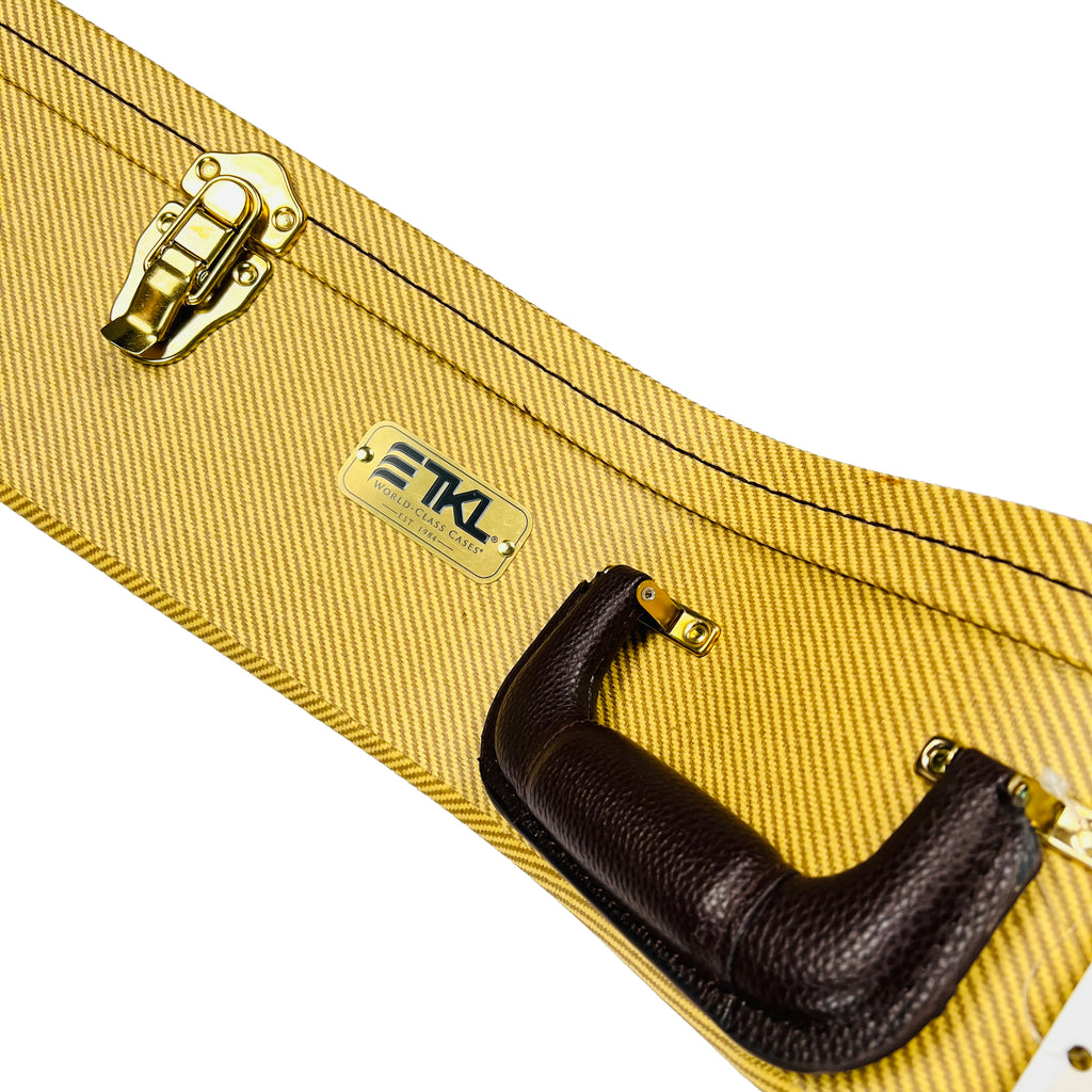 TKL Professional Dreadnought Archtop 6 String Guitar Case - Tweed - 5