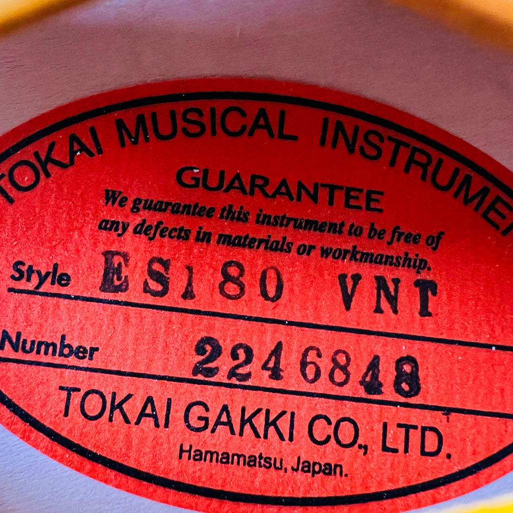 Tokai ES180 VNT Semi-Hollow Guitar 2022 - Vintage Natural - 8
