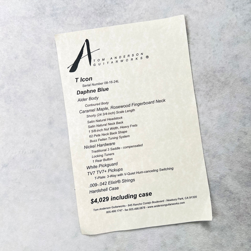 Tom Anderson T Icon Shorty 2024 - Daphne Blue - 19