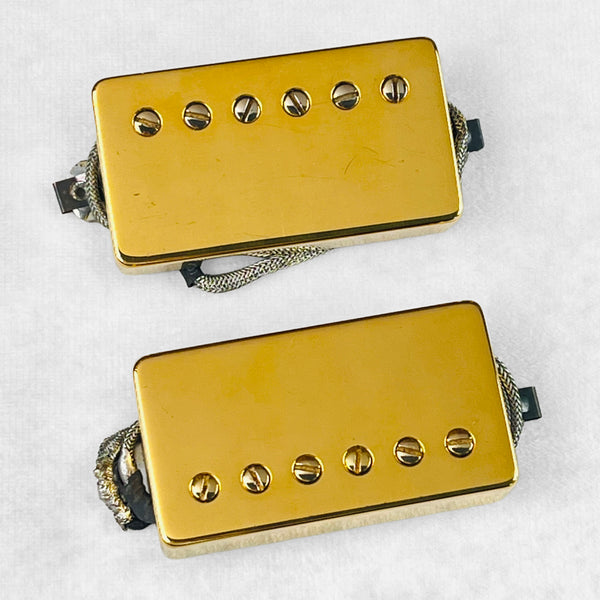 Tom Holmes H-450 & H455 Potted Humbucker Pickup Set - Gold - 1