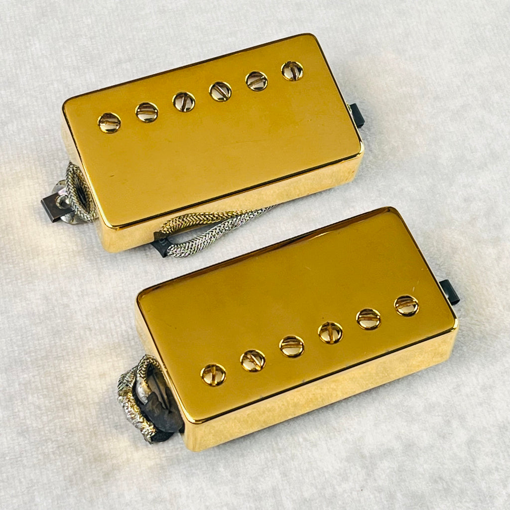 Tom Holmes H-450 & H455 Potted Humbucker Pickup Set - Gold - 2