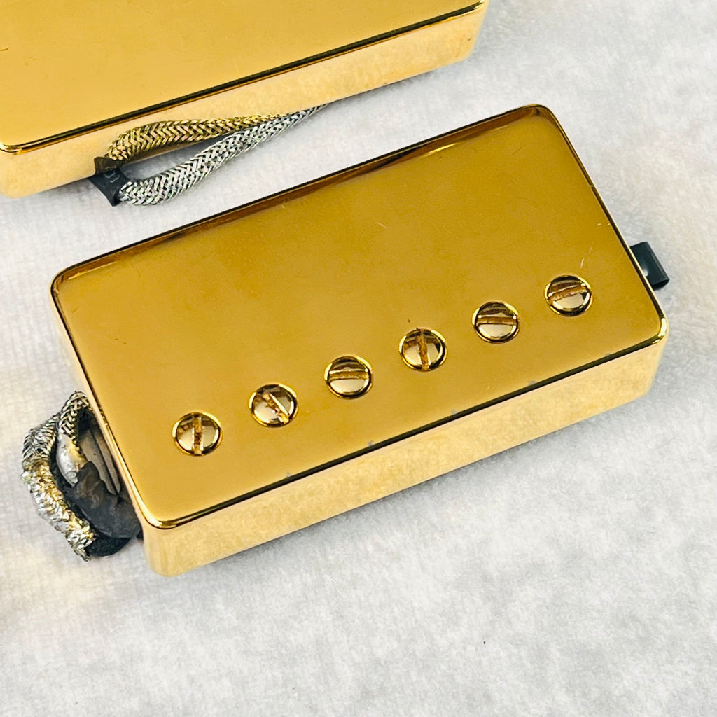 Tom Holmes H-450 & H455 Potted Humbucker Pickup Set - Gold - 4