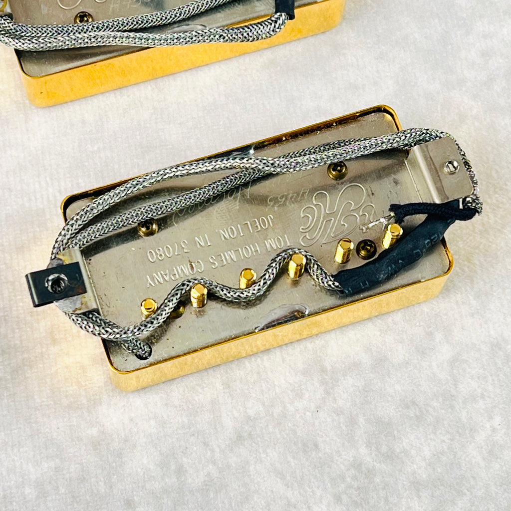 Tom Holmes H-450 & H455 Potted Humbucker Pickup Set - Gold - 7