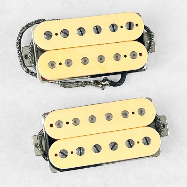 Tom Holmes H-450 & H455 Unpotted Humbucker Pickup Set - Double Cream - 1