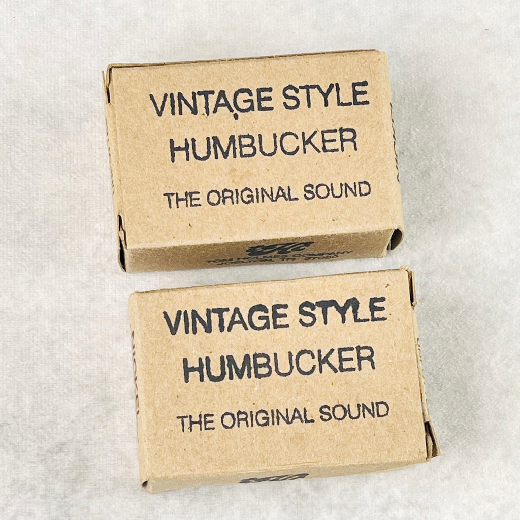 Tom Holmes H-450 & H455 Unpotted Humbucker Pickup Set - Nickel / Double Cream - 6