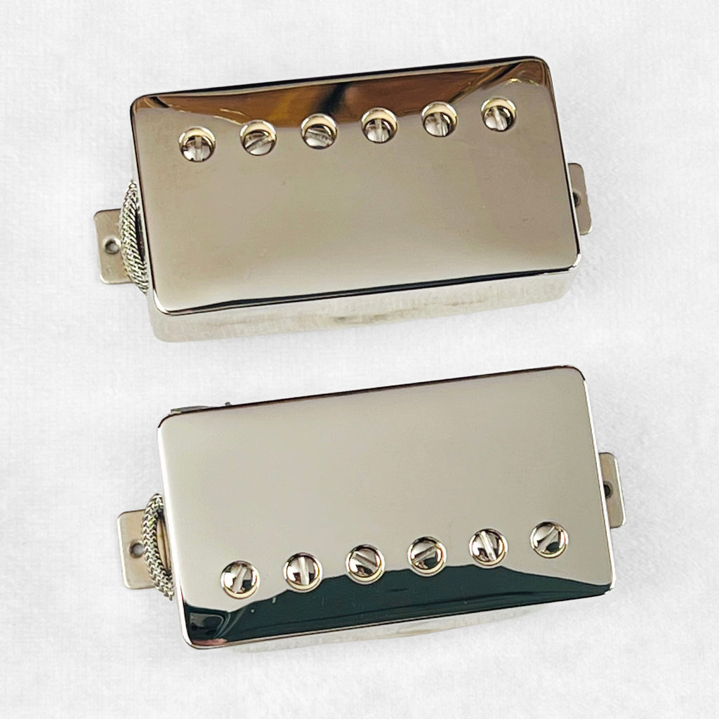 Tom Holmes H-450 & H455 Unpotted Humbucker Pickup Set - Nickel / Double Cream - 1