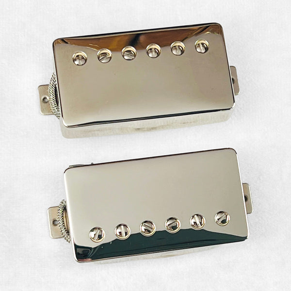 Tom Holmes H-450 & H455 Unpotted Humbucker Pickup Set - Nickel / Double Cream - 1