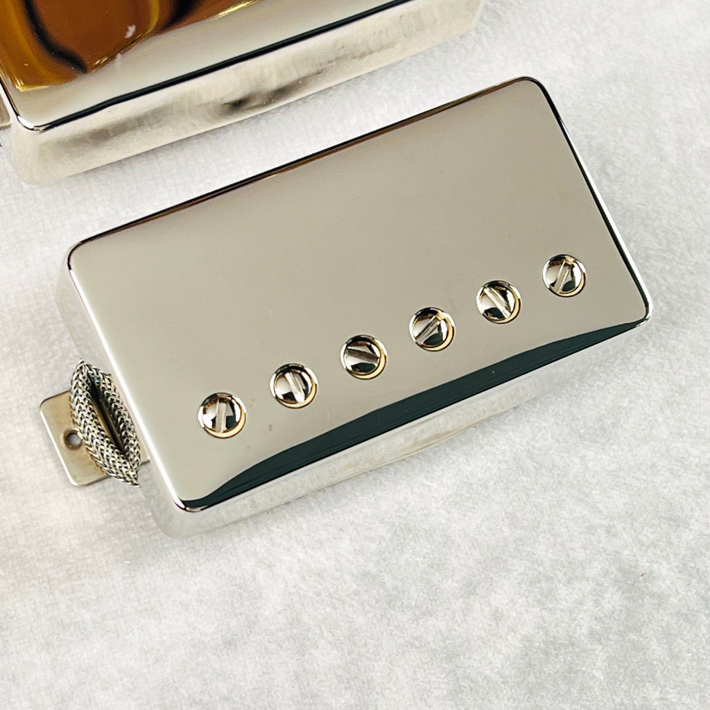 Tom Holmes H-450 & H455 Unpotted Humbucker Pickup Set - Nickel / Double Cream - 3