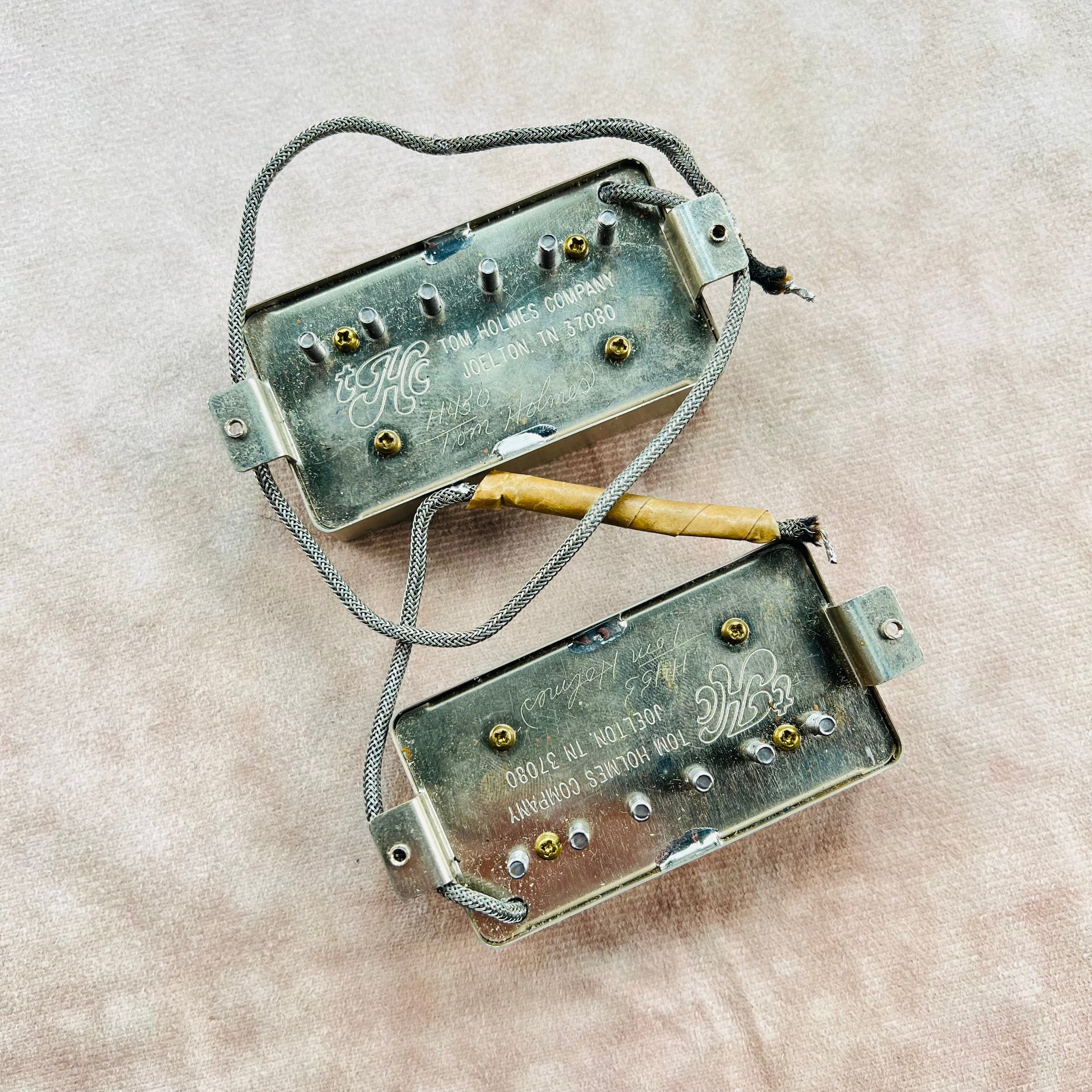 Tom Holmes H450 H455 Humbucker Set Potted- Aged Nickel | Tone Wolf