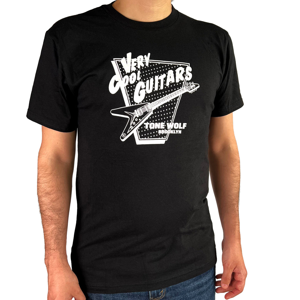 Tone Wolf Very Cool Guitars T-Shirt Mens - Black - 1
