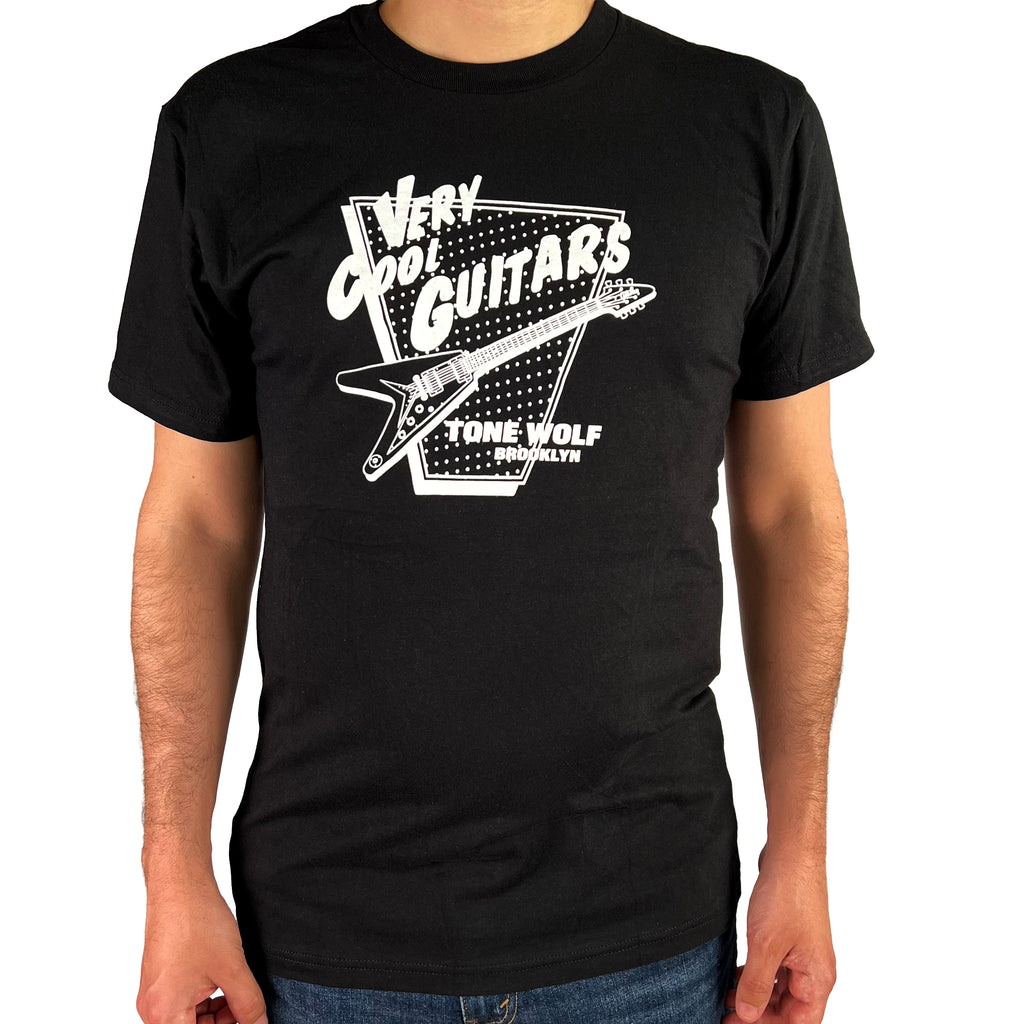 Tone Wolf Very Cool Guitars T-Shirt Mens - Black - 2