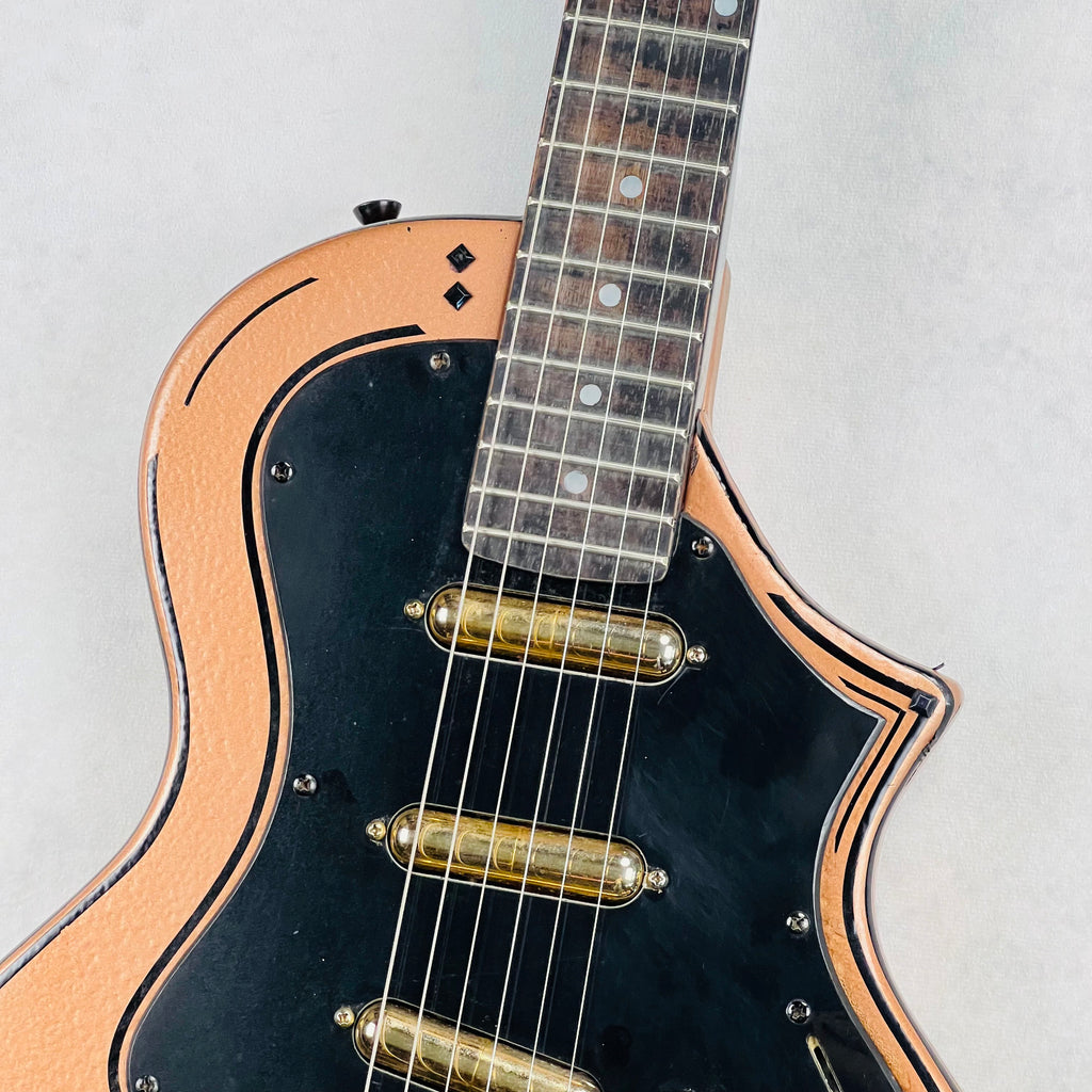 Twango Custom Partscaster with Lipstick Pickups 2000s - Copper Hammertone - 3