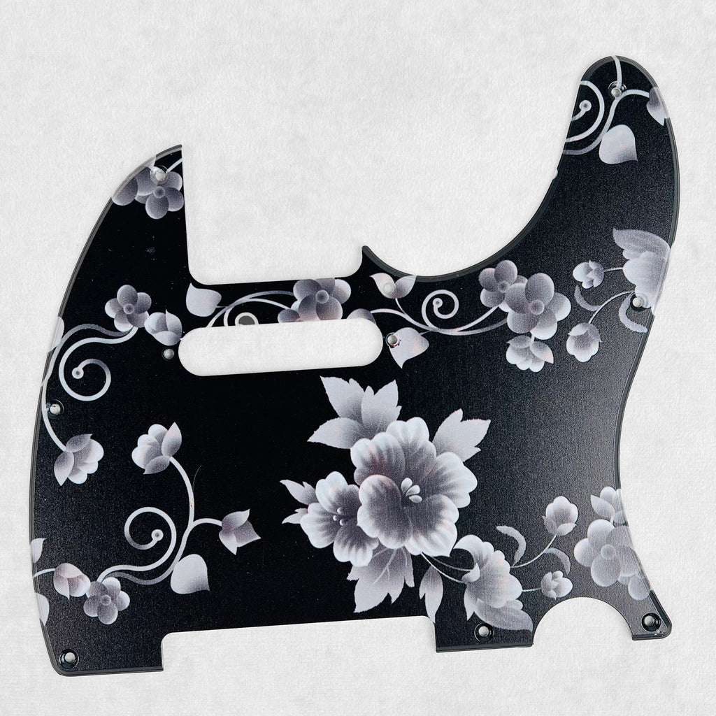 Telecaster Pickguard 8-Hole - Black Paisley - 1