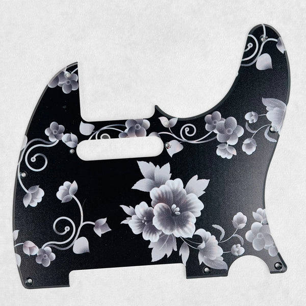 Telecaster Pickguard 8-Hole - Black Paisley - 1