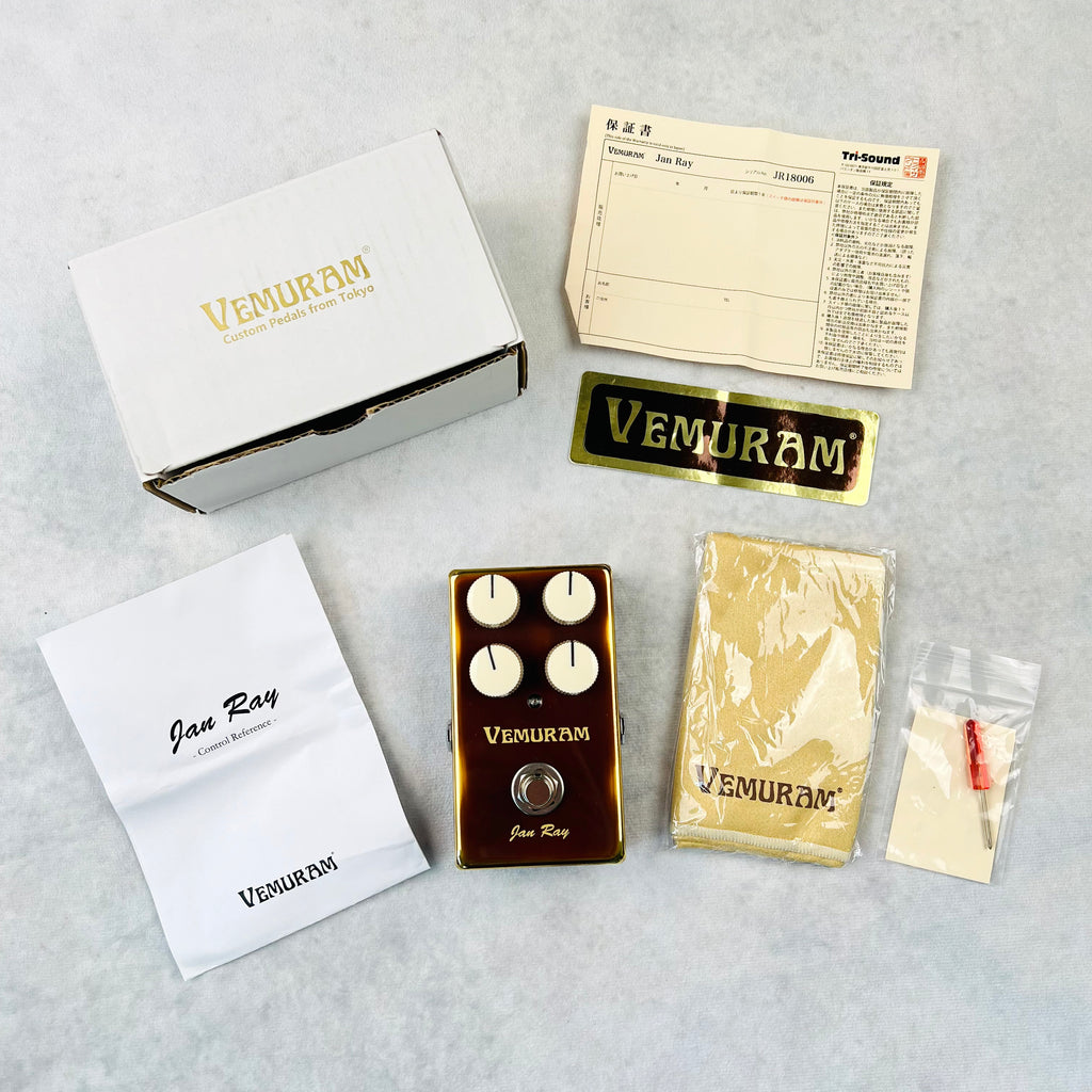 Vemuram Jan Ray Overdrive Guitar Effects Pedal Bronze Made In Japan - 7