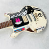 Vintage Gibson Melody Maker Historic Makeovers Joan Jett Replica Electric Guitar - Aged White with Stickers - 10