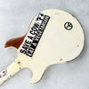 Vintage Gibson Melody Maker Historic Makeovers Joan Jett Replica Electric Guitar - Aged White with Stickers - 15