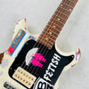 Vintage Gibson Melody Maker Historic Makeovers Joan Jett Replica Electric Guitar - Aged White with Stickers - 3