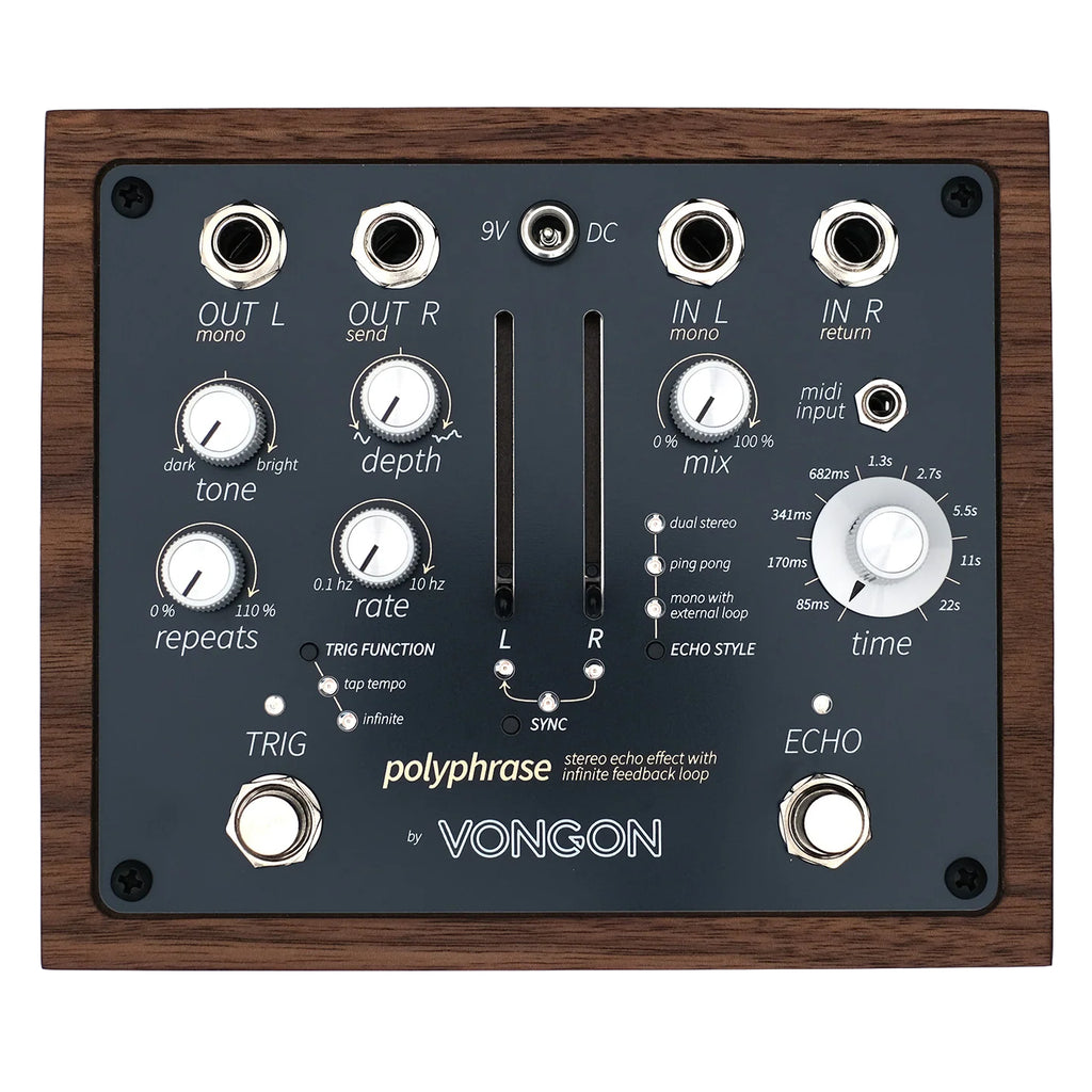Vongon Polyphrase Stereo Delay Pedal - 1