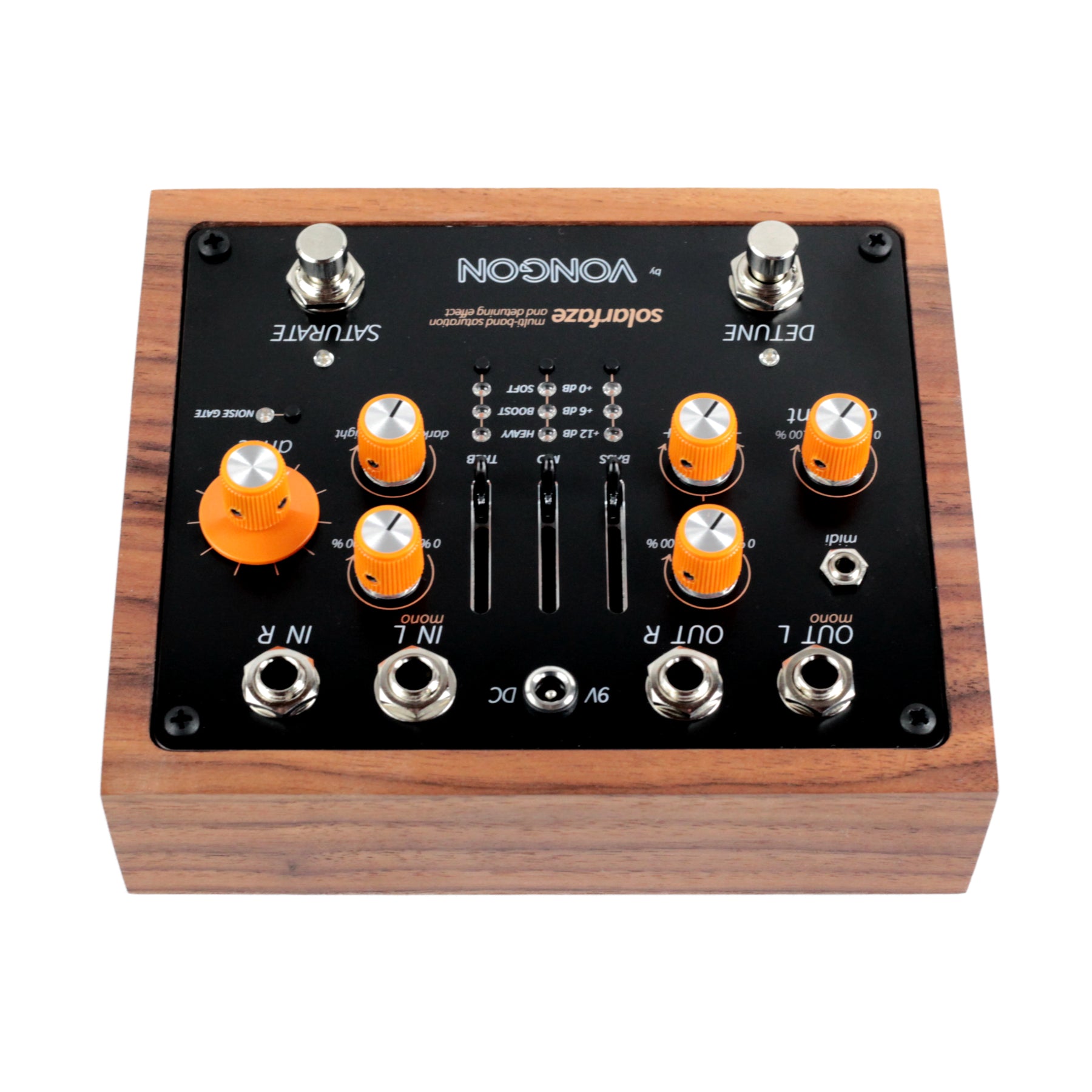 vongon pedals Vongon Solarfaze Multi-Band Saturation & Detuning Effect - Black & Wal