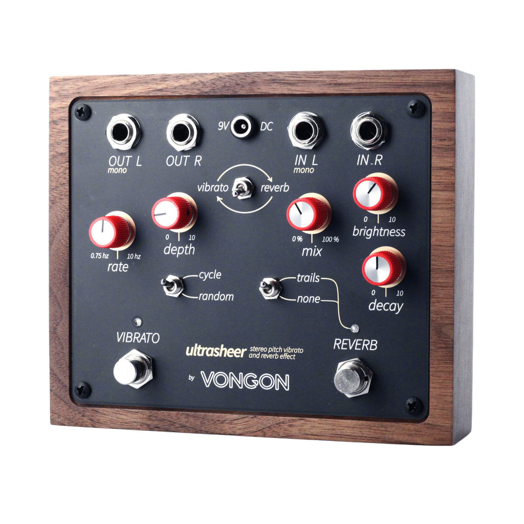 Vongon Ultrasheer Stereo Reverb/Vibrato Effect - Black & Walnut - 2