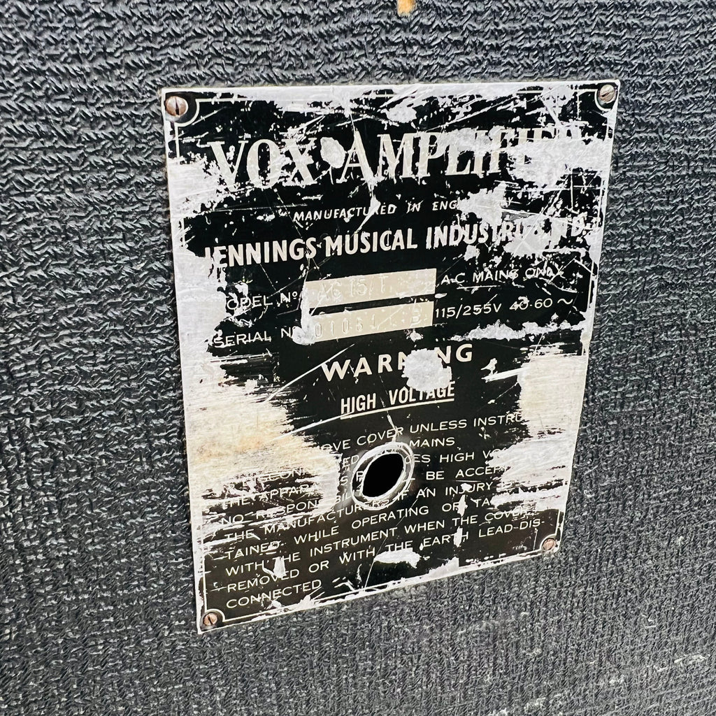 Vox AC15 Twin Bass 2x12" Combo Amplifier 1963 - Black - 12