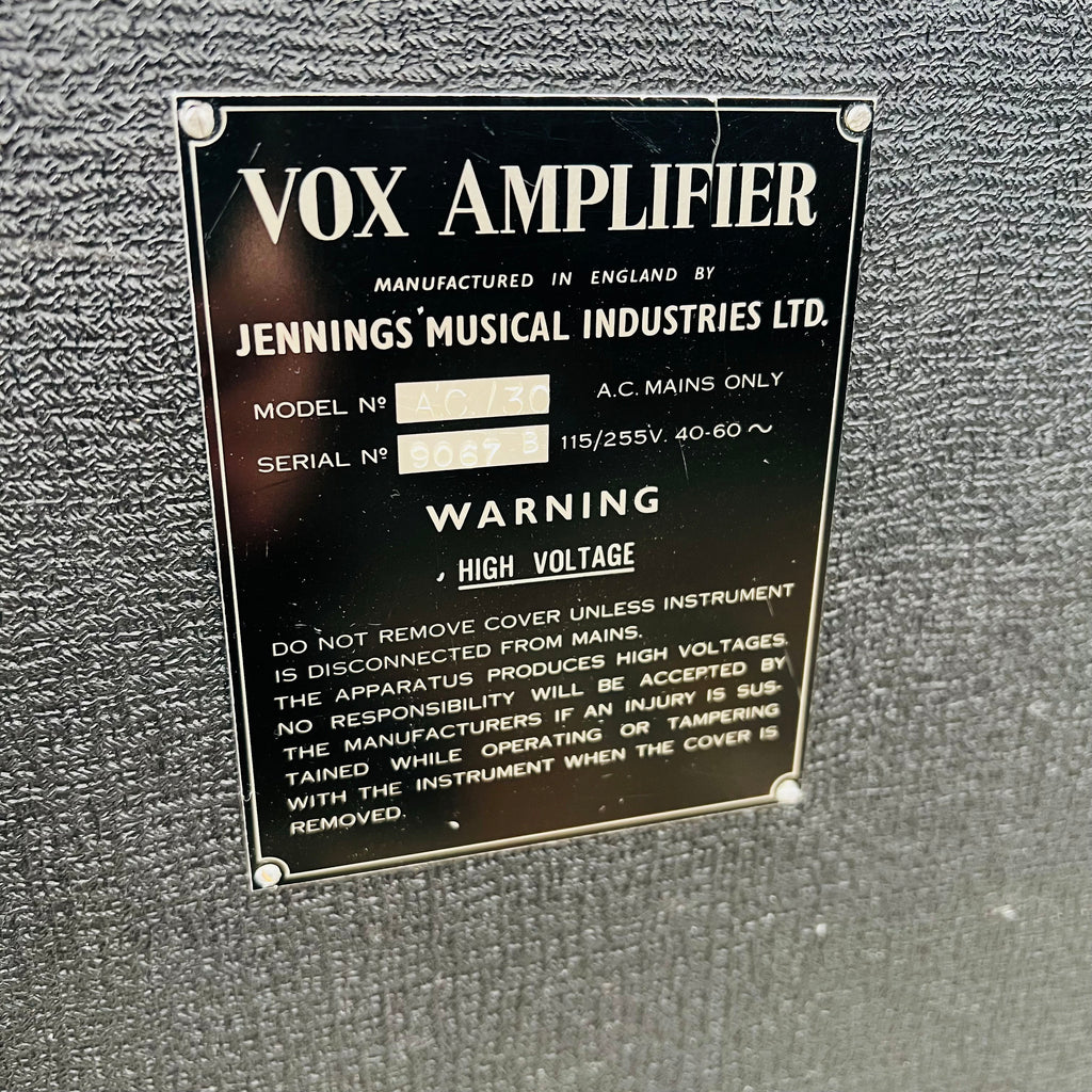 Vox AC30 Bass 2x12" Combo Amplifier 1964 - Black - 9
