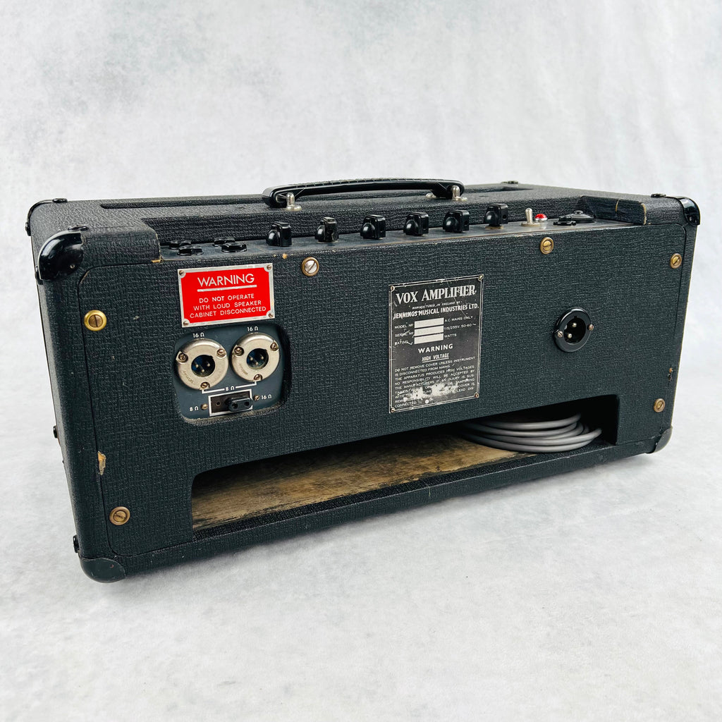 1965 Vox AC50 50w Vintage Guitar Amplifier Head - Black - 11