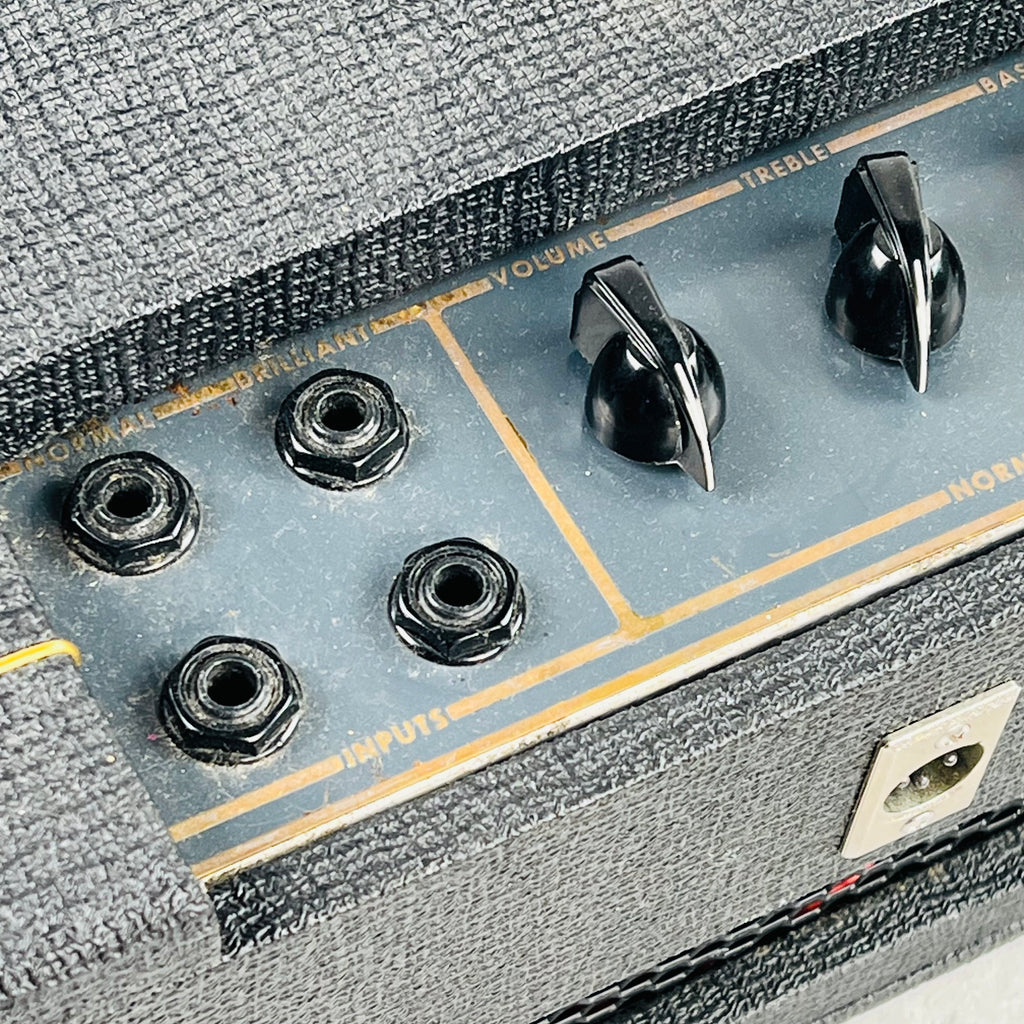 1965 Vox AC50 50w Vintage Guitar Amplifier Head - Black - 12