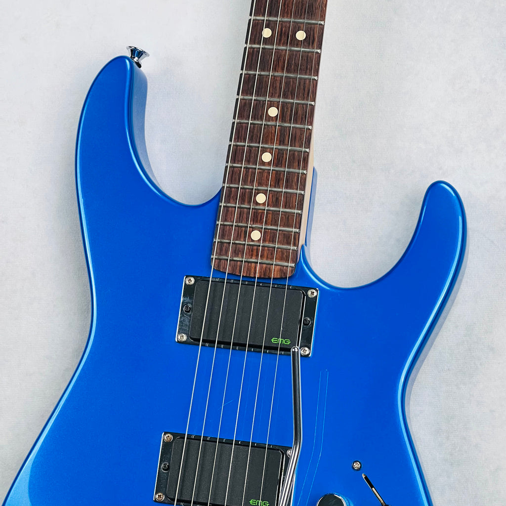 Warmoth Partscaster with EMG Kirk Hammett Bone Breaker Pickups 2020s - Metallic Blue - 3