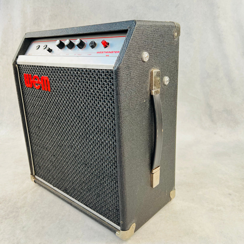 1973 WEM Westminster 15 1x12" Combo Guitar Vintage Amplifier - Black - 8