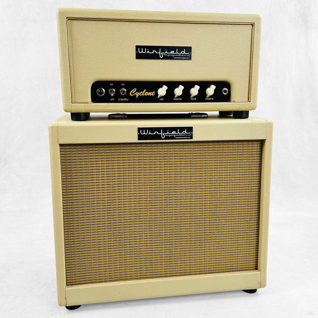 Winfield Cyclone Amplifier Head & 1x12" Cabinet Stack 2012 - Cream - 1
