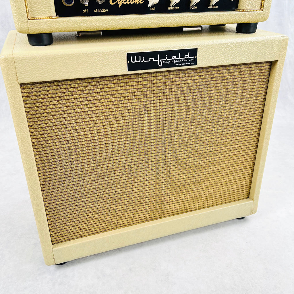 Winfield Cyclone Amplifier Head & 1x12" Cabinet Stack 2012 - Cream - 4