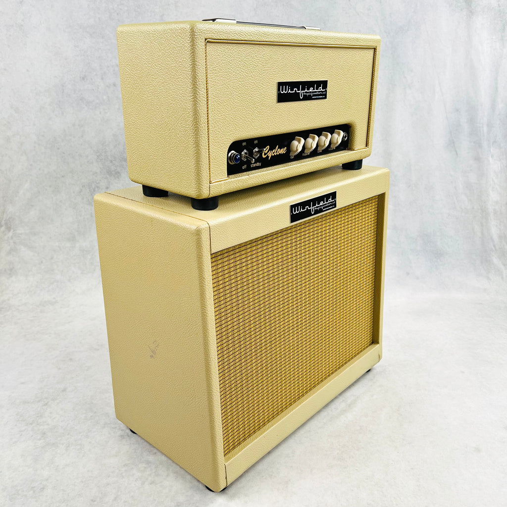 Winfield Cyclone Amplifier Head & 1x12" Cabinet Stack 2012 - Cream - 8