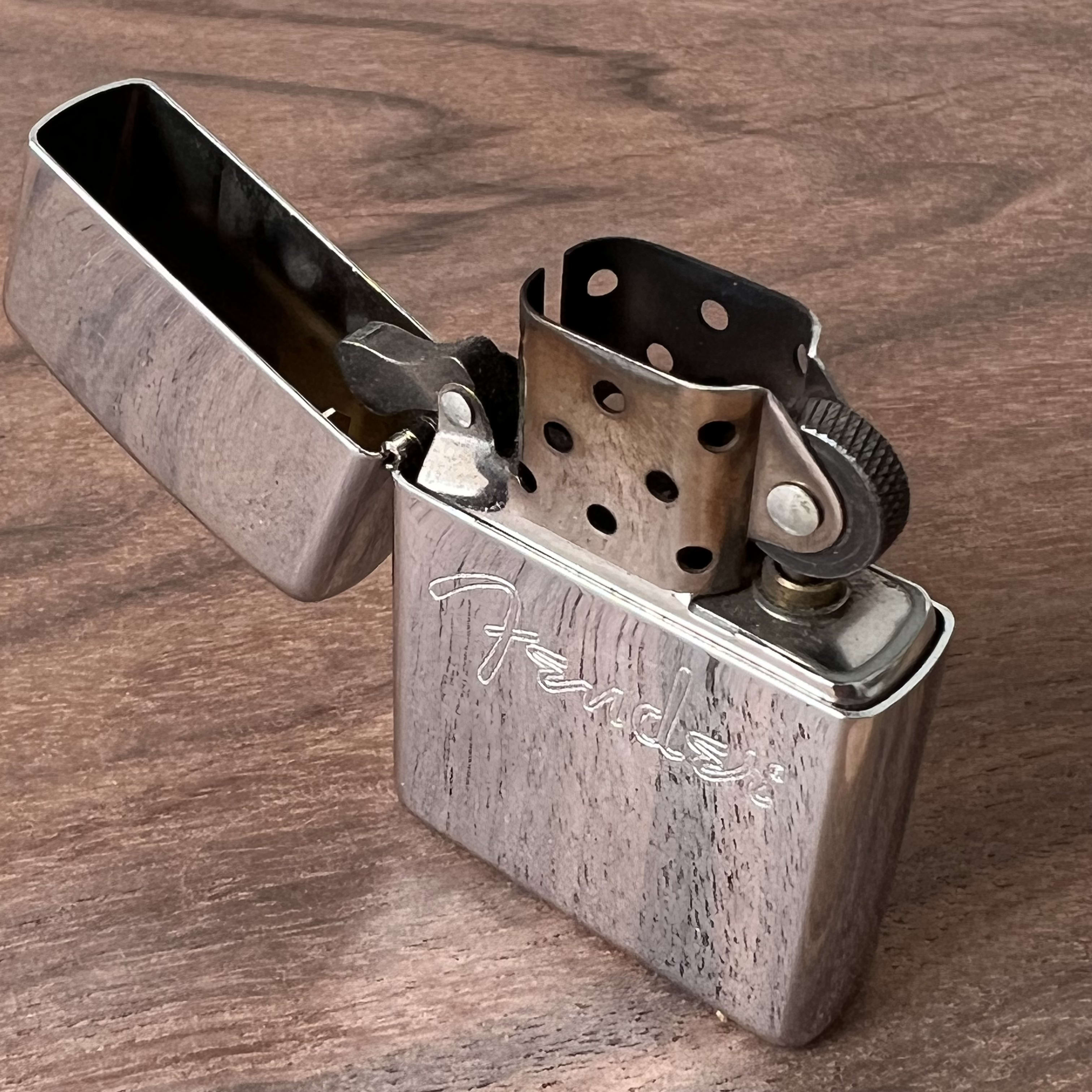 Fender Branded Zippo Lighter 2000s - Chrome | Tone Wolf