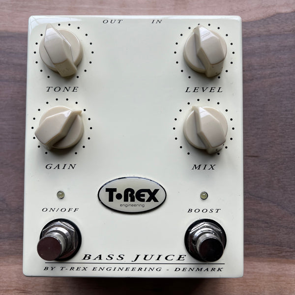 T-Rex Bass Juice Distortion Overdrive - White
