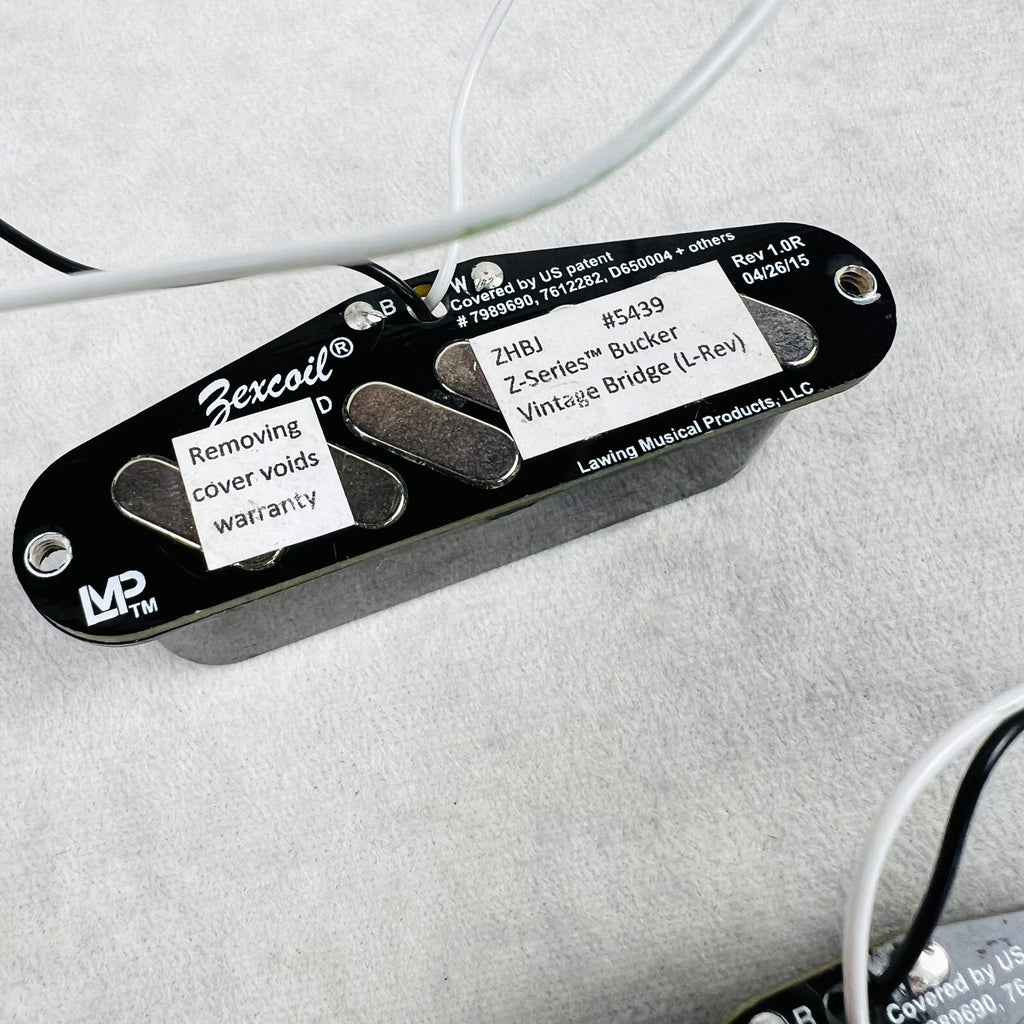 Zexcoil Z Series Vintage Bucker Humbucker Set with Reverse Bridge - Black - 6