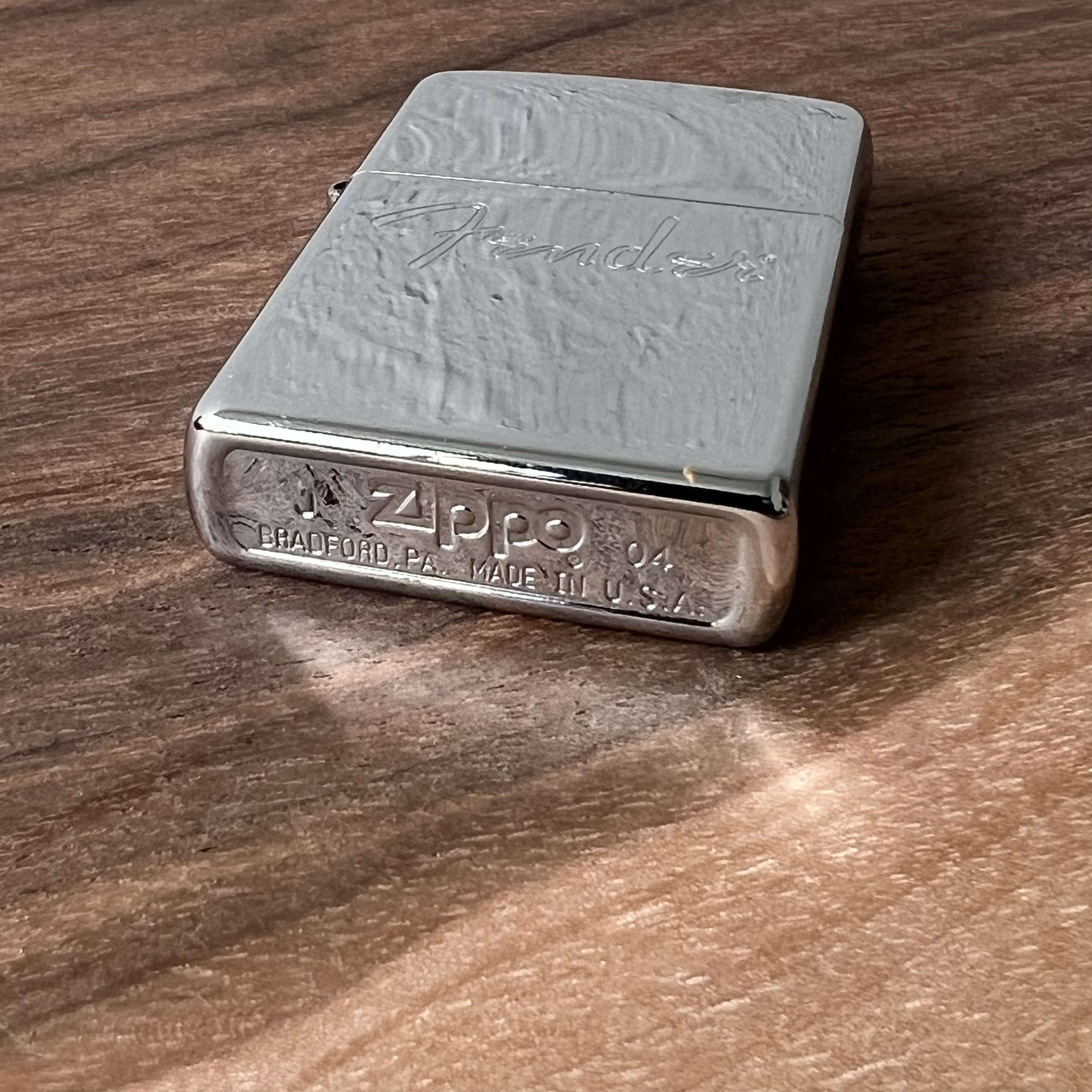 Fender Branded Zippo Lighter 2000s - Chrome | Tone Wolf